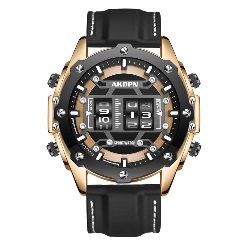 Creative Watche Digital Quartz Watch Men Luxury Waterproof Wristwatch Male Silicone Strap Military Versatile Wristwatch