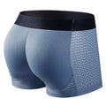 Mesh Breathable Men's Underwear, Comfy Stretchy Butt Shaping Boxer Briefs Shorts, Gym Athletic Hip Lifting Trunks