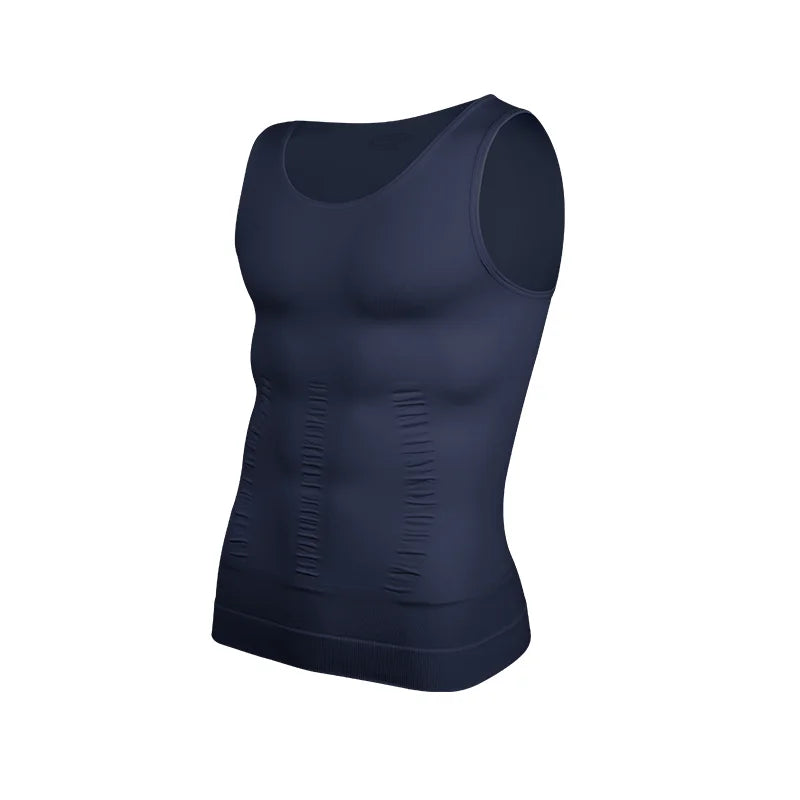 Men's Compression Body Shaper Vest Slimming Tank Top Waist Trainer Belly Control Undershirt Shapewear Sleeveless Soft Shirt