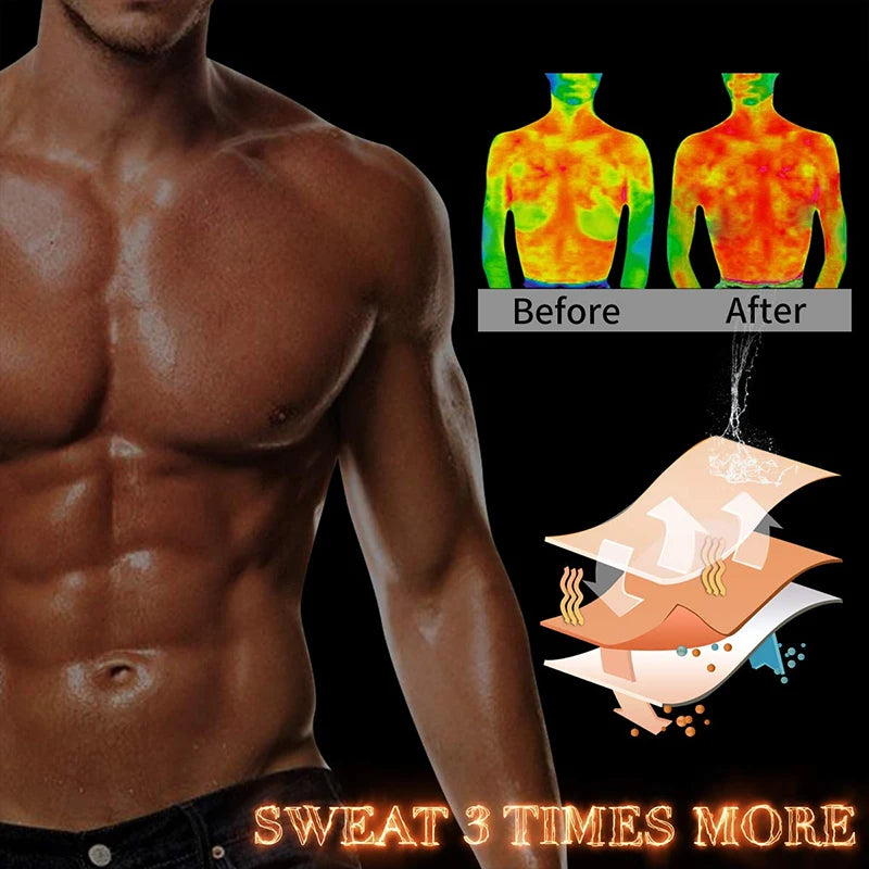 Chloroprene Men’s Ultimate Slimming Sweat Vest Body Shaper Waist Trainer Compression Shapewear for Maximum Fat Burning Workout