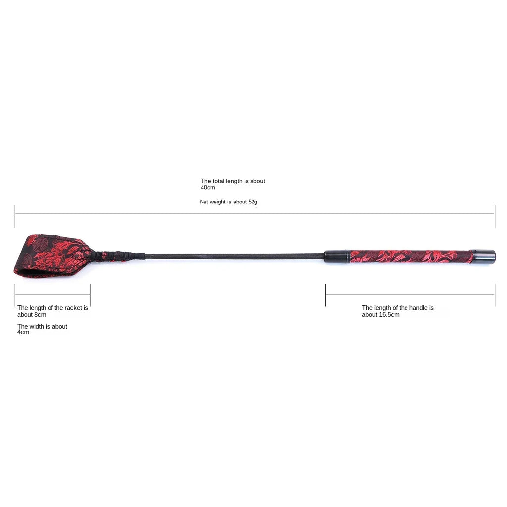 45cm Premium PU Leather Equestrian Riding Crop with Red Cloth Cover