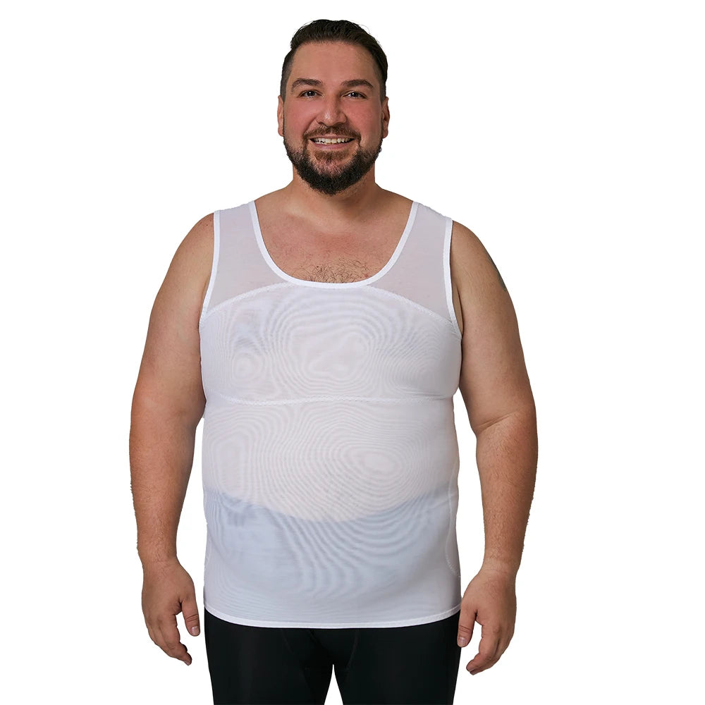 Men's Shapewear Compression Shirt,Gynecomastia Tummy Control Tank Top,Breathable Body Shaper For Men Slimming Undershirt