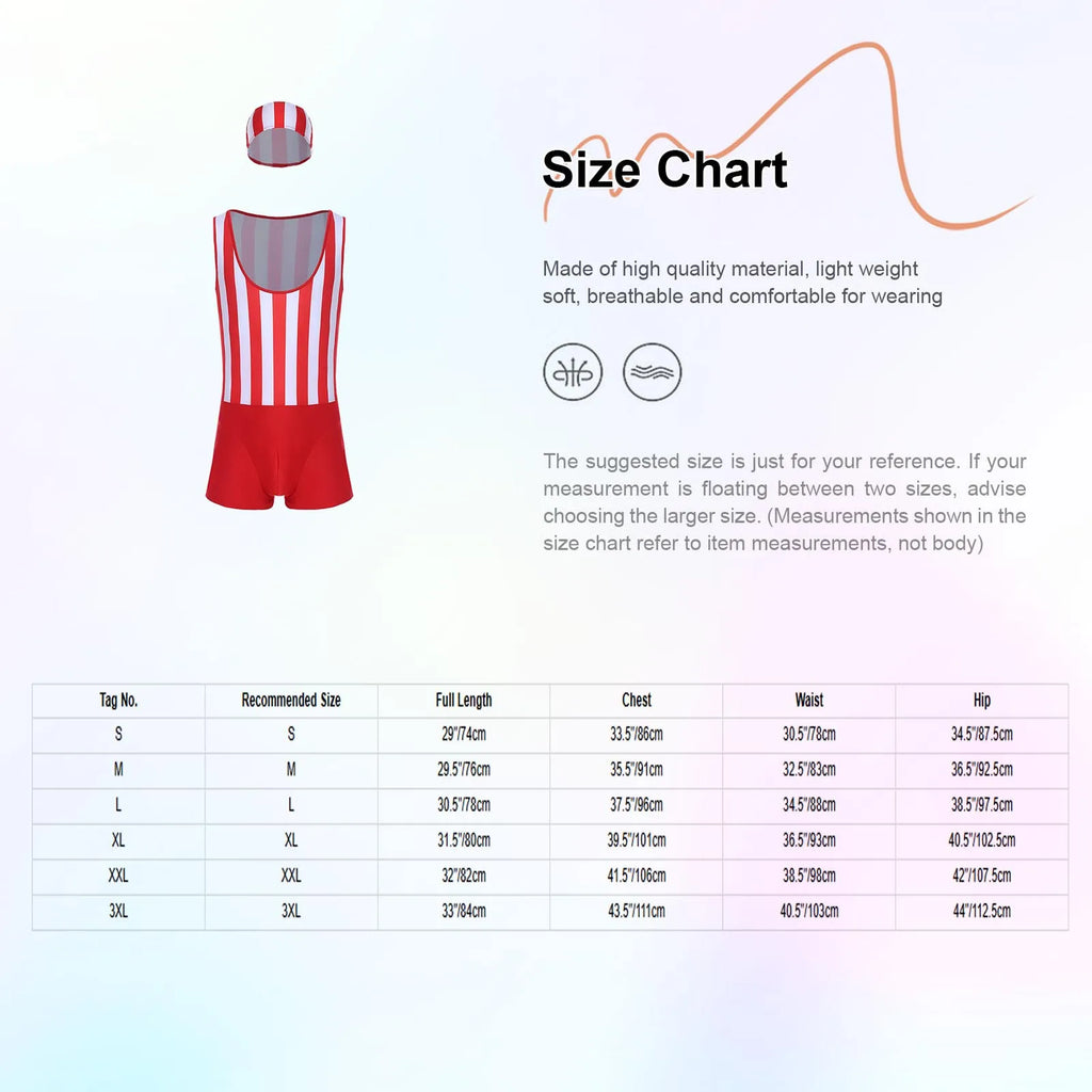 Mens Water Sports Surfing Fitness Short Striped Jumpsuit Wrestling Singlet Slim Fit Thongs Boxer Shorts Bodybuilding Shapewear