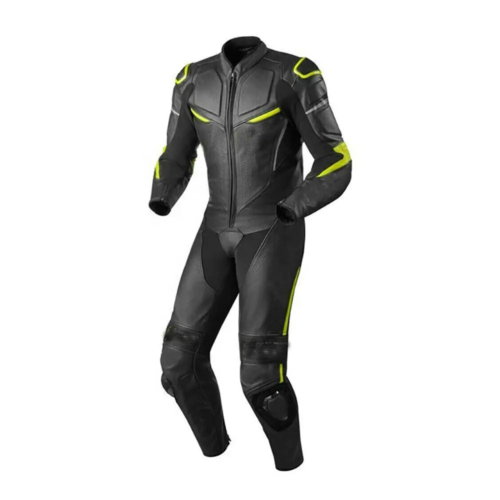 Men’s Motorcycle Leather Biker Suit – High-Quality Outdoor Sports Motorbike Racing Gear and Protective Riding Equipment