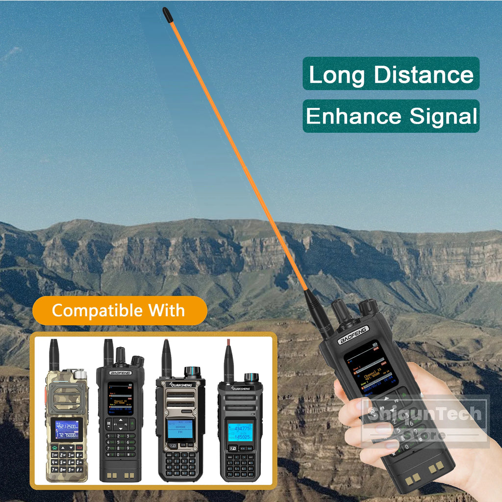 Original Nagoya NA-320A Antenna Tri-Band SMA-Female 144-220-440Mhz Soft Whip Aerial For Quansheng TK118 Retevis RA685 RT86 Radio