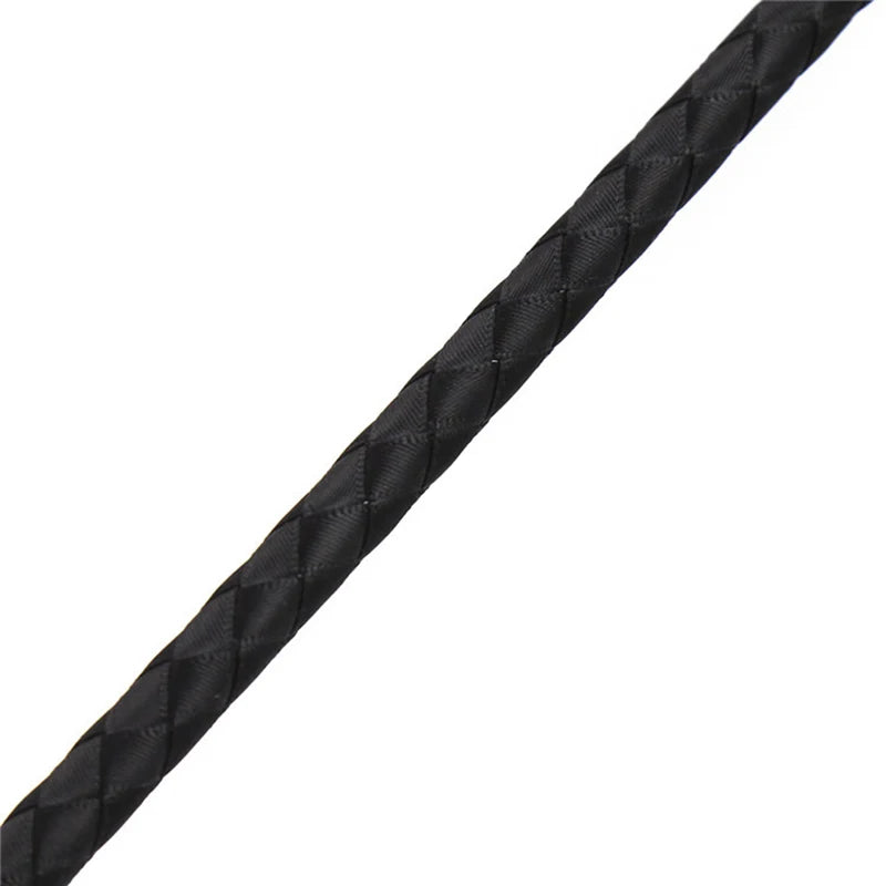 57CM Cat Shape Top Leather Long Straight Whip Riding Crop Flogger Dressage Whipps Paddle Slapper Horse Training
