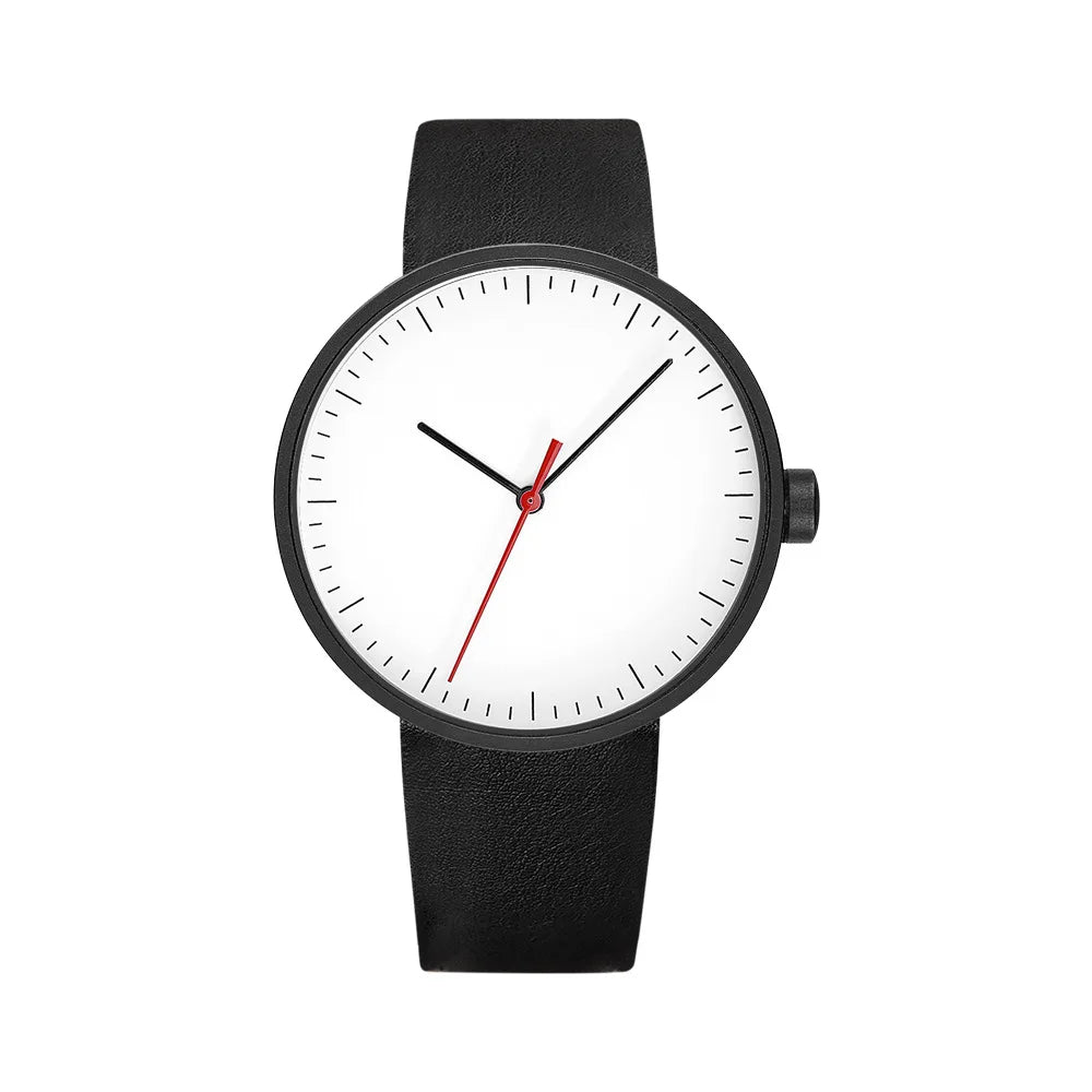 UTHAI Watch Men Simple Trendy Sports Couple's Watches Leather Strap Student Women's Fashion Quartz Wristwatches