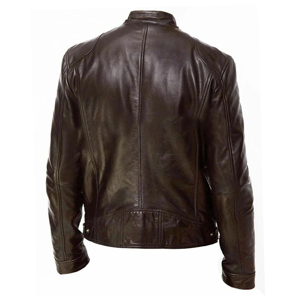Men PU Leather Motorcycle Jacket Motocross Jacket Chaqueta Moto Spring Autumn Motorbike Riding Jacket Protective Gear S-5XL SIZE
