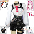 qq34Goddess of Victory NIKKE Yuni Cosplay Costume Whip Wig Women Game Uniform Sexy PU Straitjacket Halloween Suit Anime Clothes