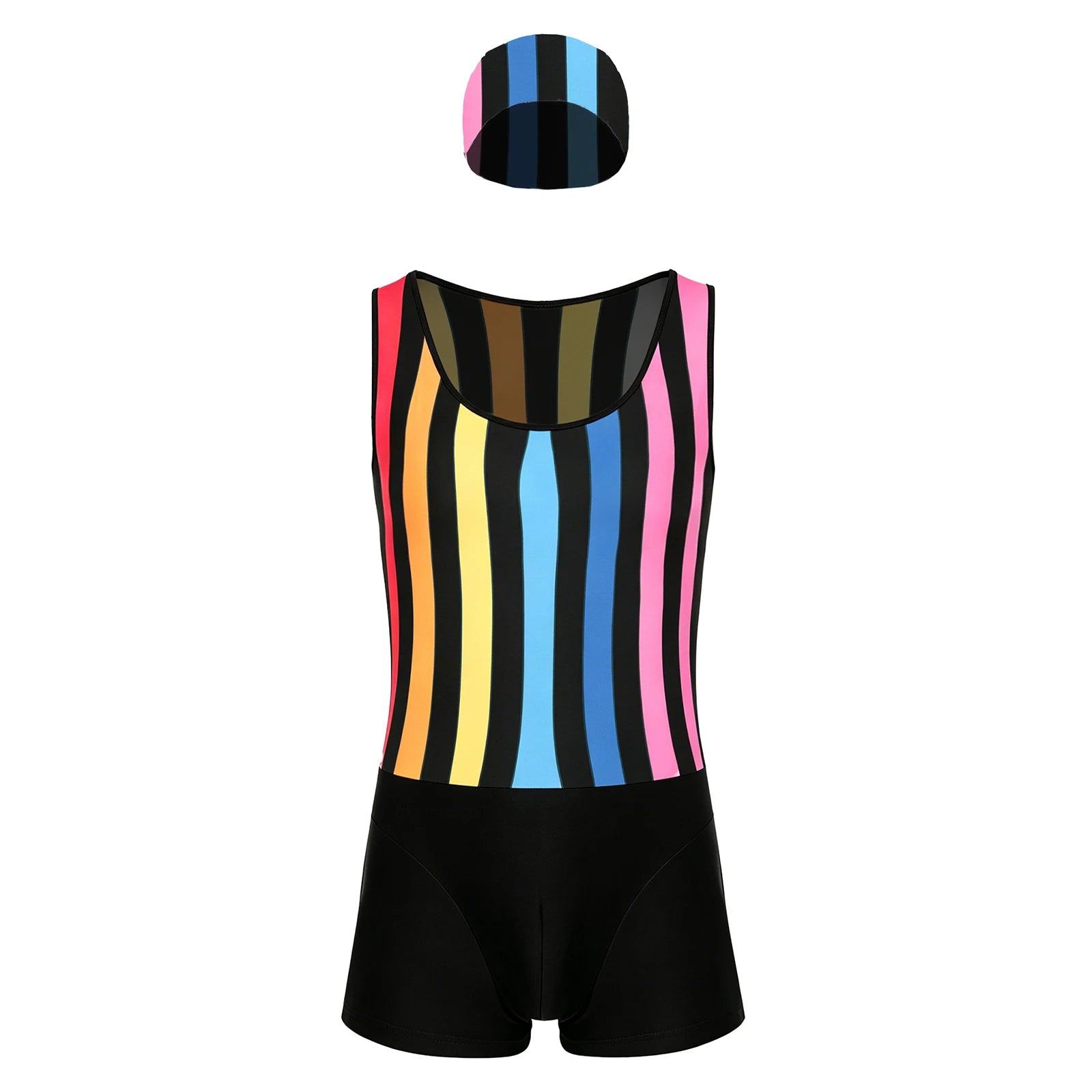 Mens Water Sports Surfing Fitness Short Striped Jumpsuit Wrestling Singlet Slim Fit Thongs Boxer Shorts Bodybuilding Shapewear