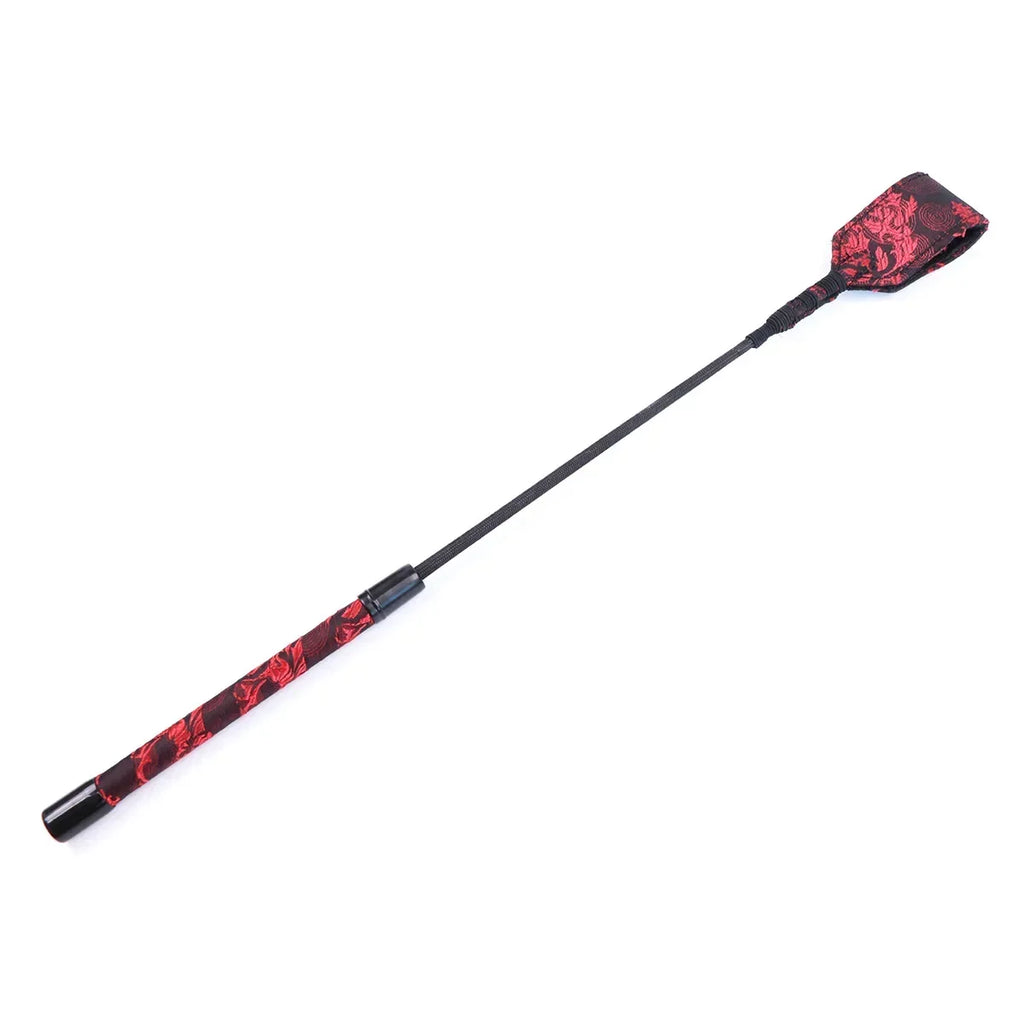 45cm Premium PU Leather Equestrian Riding Crop with Red Cloth Cover