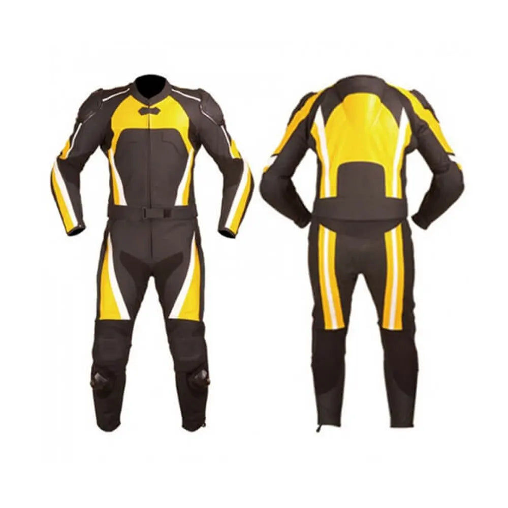 Men’s Motorcycle Leather Biker Suit – High-Quality Outdoor Sports Motorbike Racing Gear and Protective Riding Equipment