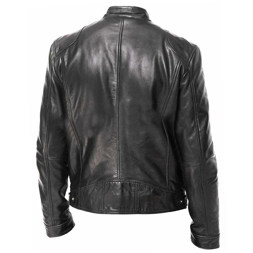 Men PU Leather Motorcycle Jacket Motocross Jacket Chaqueta Moto Spring Autumn Motorbike Riding Jacket Protective Gear S-5XL SIZE