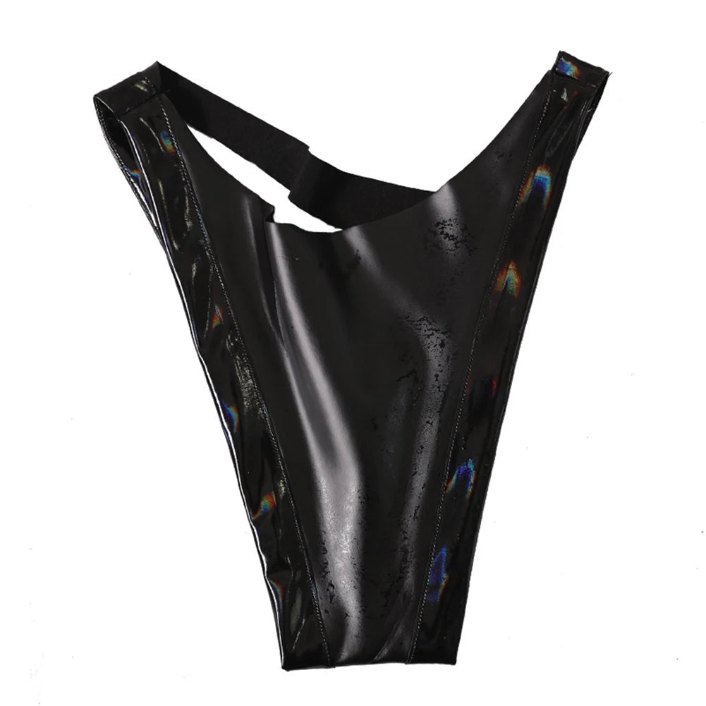 Men Latex Amino Dazzling Edge Breifs Underwear For Man Hollow Mens Lingеrie Tight Butt Shaping Panties Men's Underpants Fashion