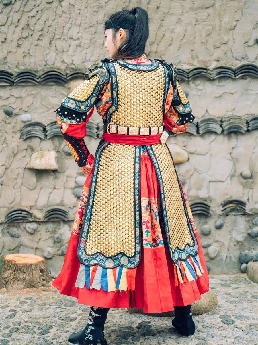 Real Armor Women Ming Dynasty Upright Stainless Steel Armour Medieval Warrior Outfit Unisex Practice Battle Gear Real Armor Men