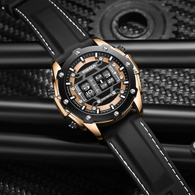 Creative Watche Digital Quartz Watch Men Luxury Waterproof Wristwatch Male Silicone Strap Military Versatile Wristwatch