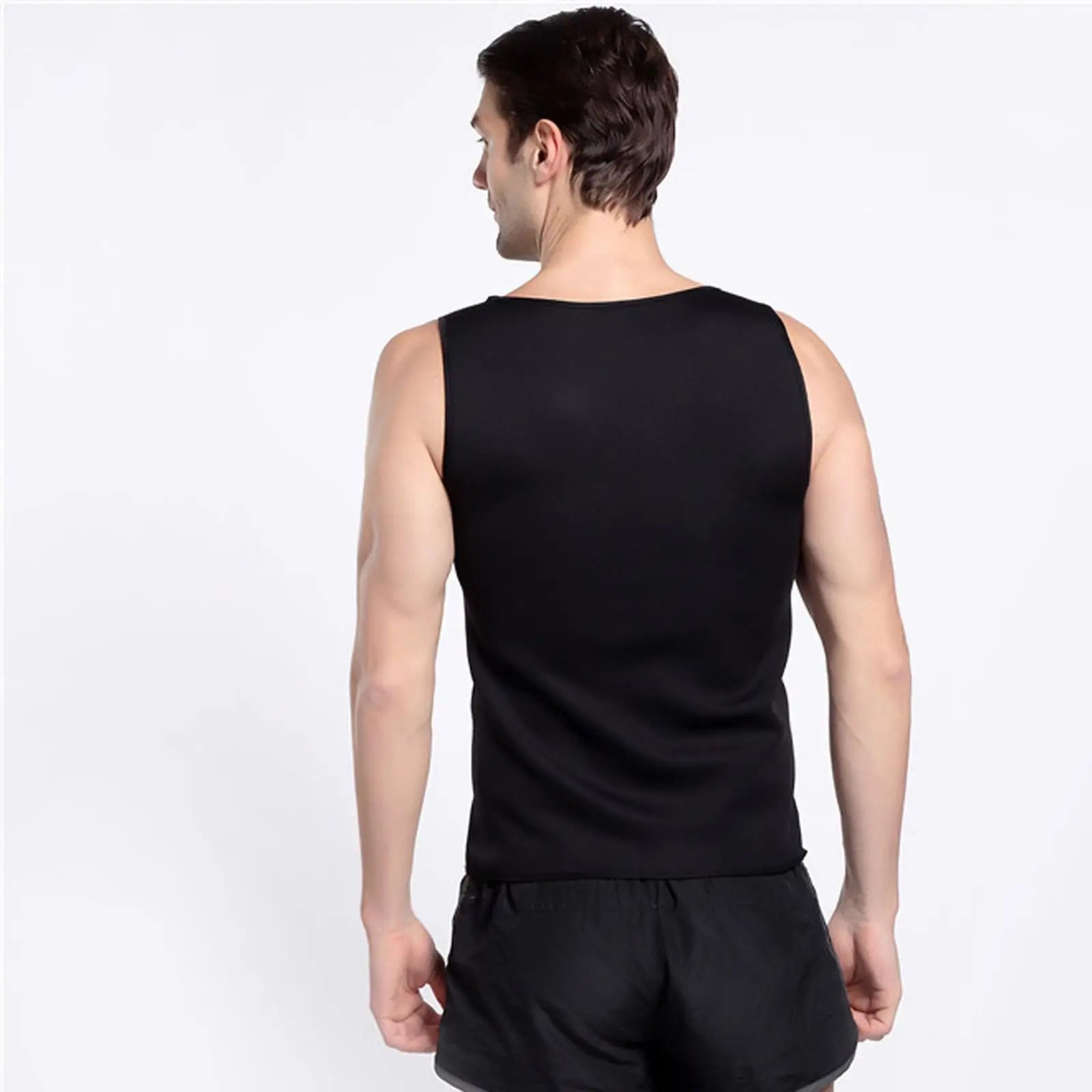 Men’s Sauna Vest Slimming Waist Trainer Neoprene Sweat Tank Top Fat Burner Shapewear Shirt for Fitness and Weight Loss