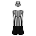 Mens Water Sports Surfing Fitness Short Striped Jumpsuit Wrestling Singlet Slim Fit Thongs Boxer Shorts Bodybuilding Shapewear