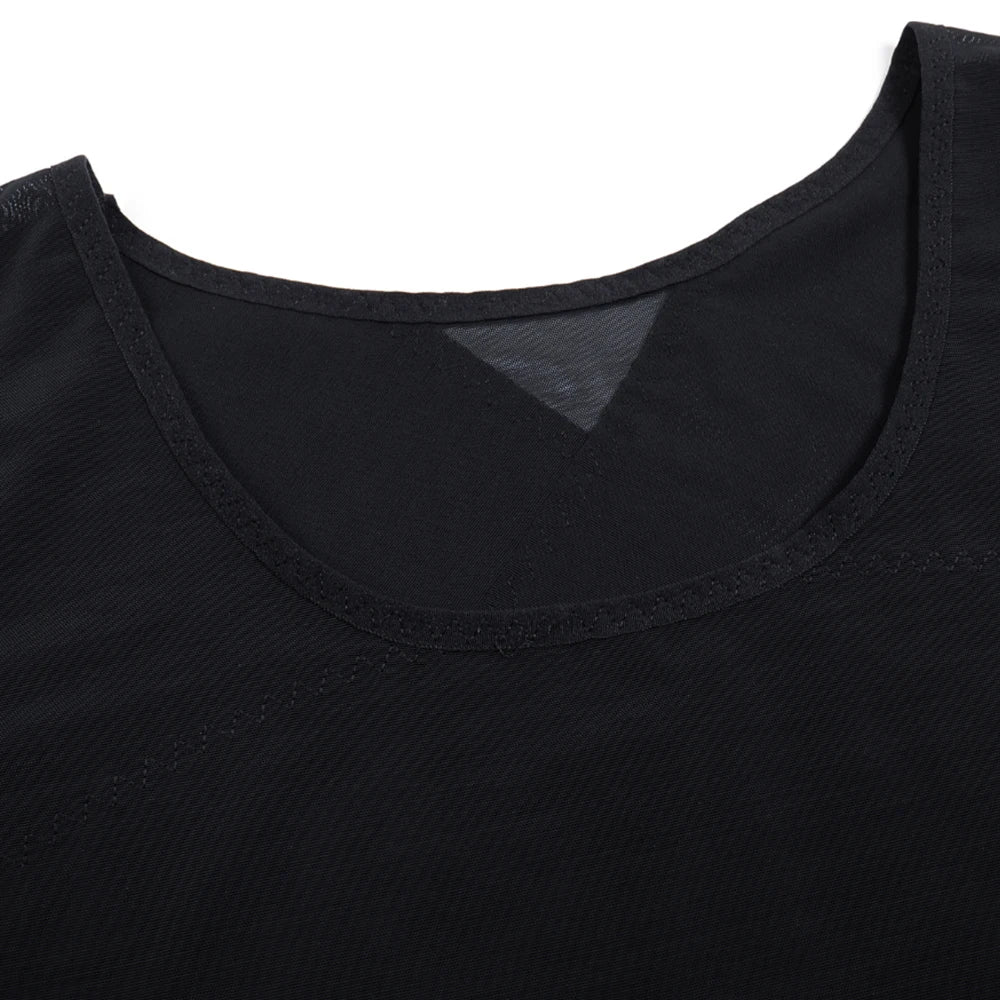 Men's Shapewear Compression Shirt,Gynecomastia Tummy Control Tank Top,Breathable Body Shaper For Men Slimming Undershirt
