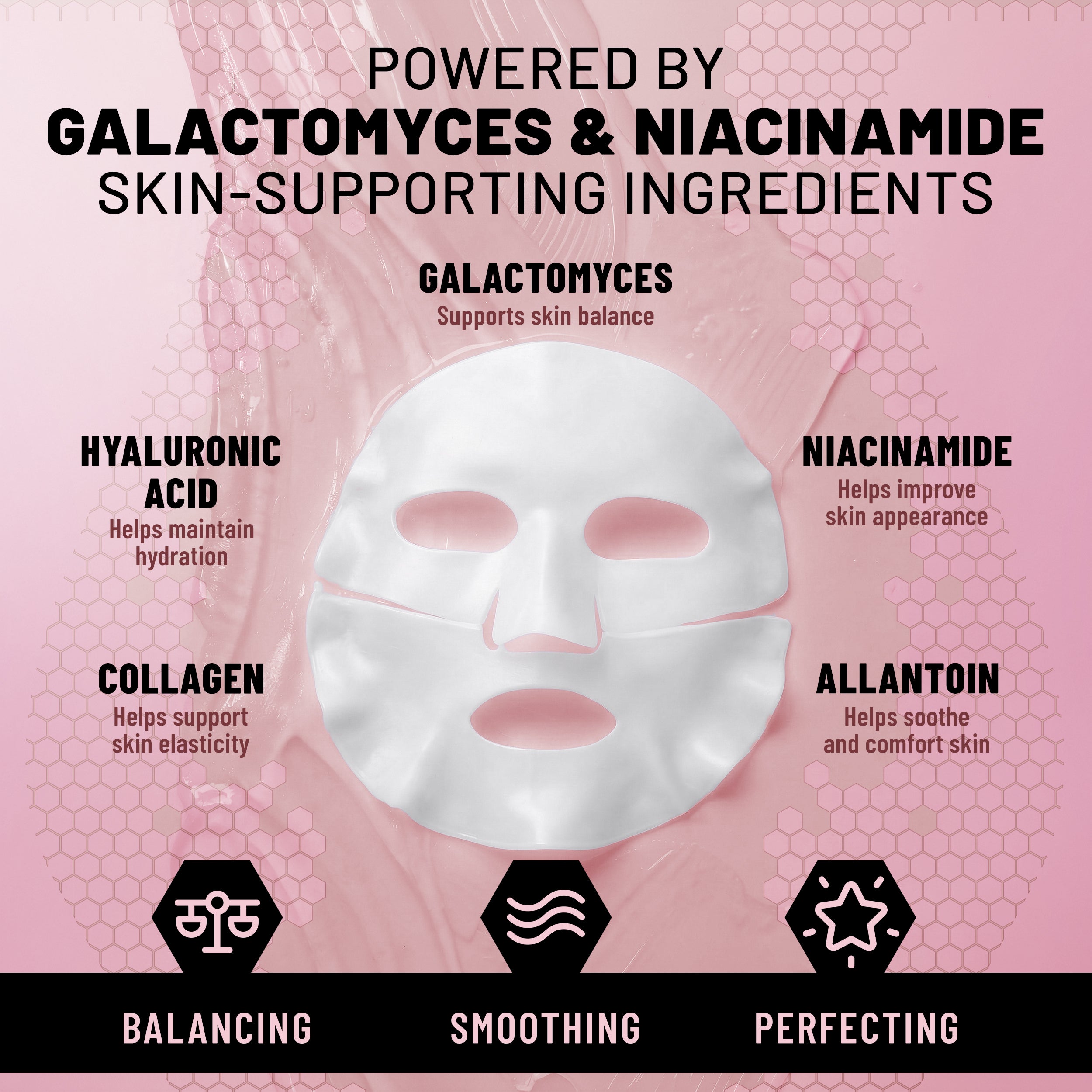 Bio-Collagen Hydrogel Face Mask, Hydrating & Nourishing Mask with Collagen, Hyaluronic Acid & Niacinamide, 6 masks