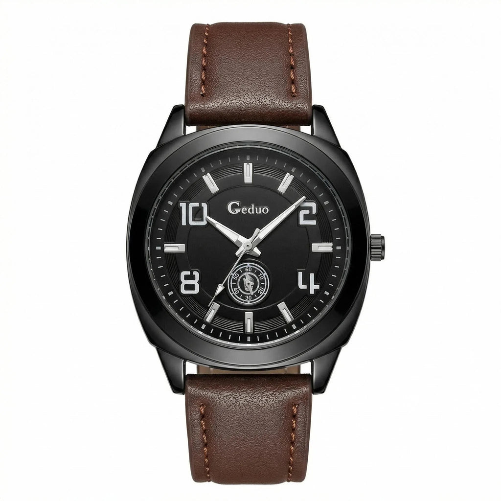 Men's Casual Quartz Watch 2026 New Arrival Fashionable Leather Strap High Quality Wristwatch for Men