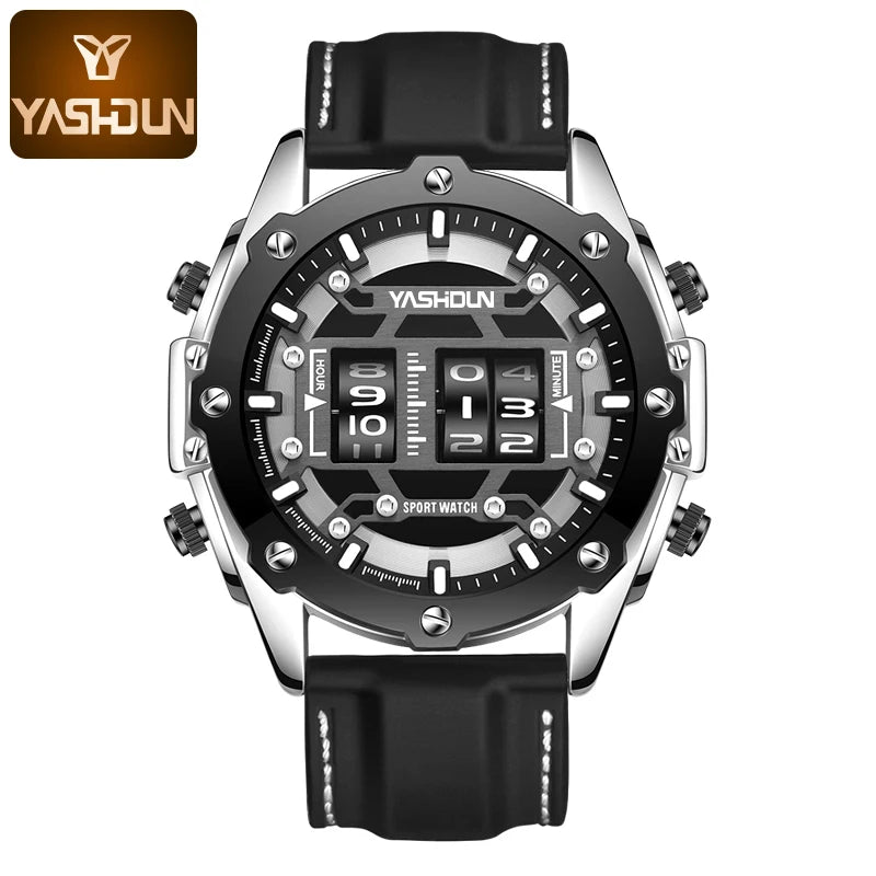 Creative Watche Digital Quartz Watch Men Luxury Waterproof Wristwatch Male Silicone Strap Military Versatile Wristwatch