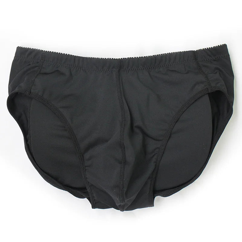 Shapewear Men Body Shapers Hip Lifter Builder Fake Ass Black Padded Panties Elastic Underwear Male Plus Size S-6XL