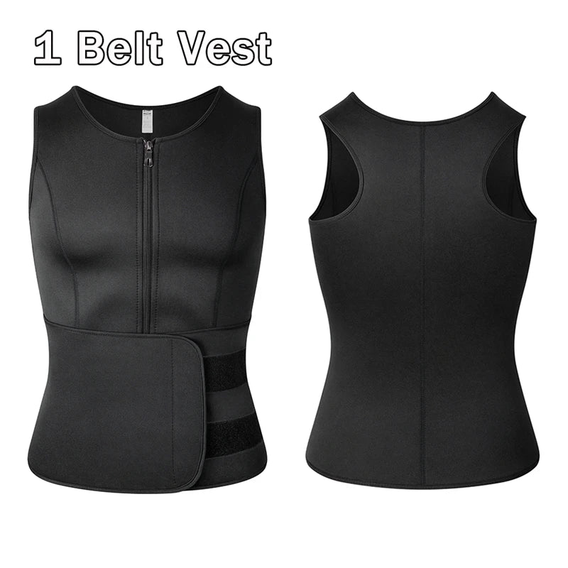 Chloroprene Men’s Ultimate Slimming Sweat Vest Body Shaper Waist Trainer Compression Shapewear for Maximum Fat Burning Workout