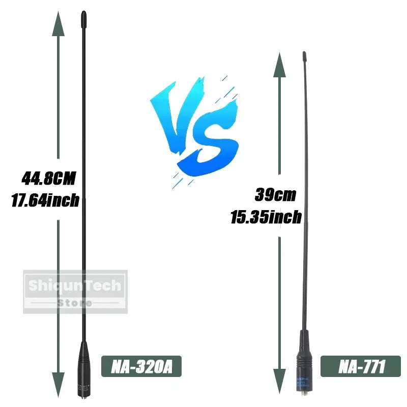 Original Nagoya NA-320A Antenna Tri-Band SMA-Female 144-220-440Mhz Soft Whip Aerial For Quansheng TK118 Retevis RA685 RT86 Radio