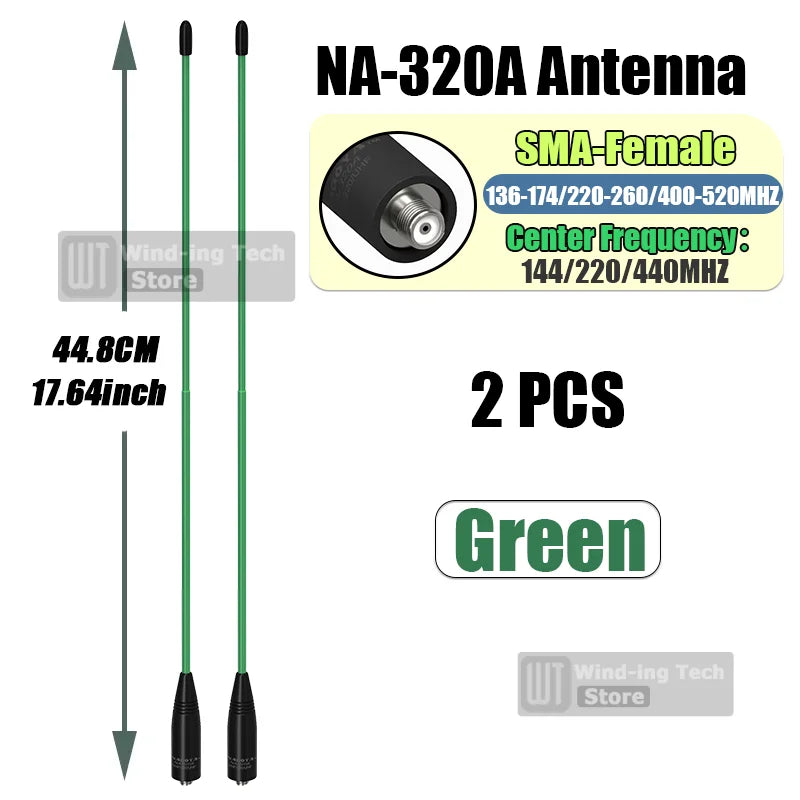 Original Nagoya NA-320A High Gain Antenna Tri-Band SMA-Female Soft Whip Aerial Higher Quality For Baofeng UV-32 UV-5RM Ham Radio