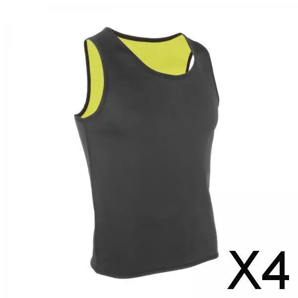 Men’s Sauna Vest Slimming Waist Trainer Neoprene Sweat Tank Top Fat Burner Shapewear Shirt for Fitness and Weight Loss