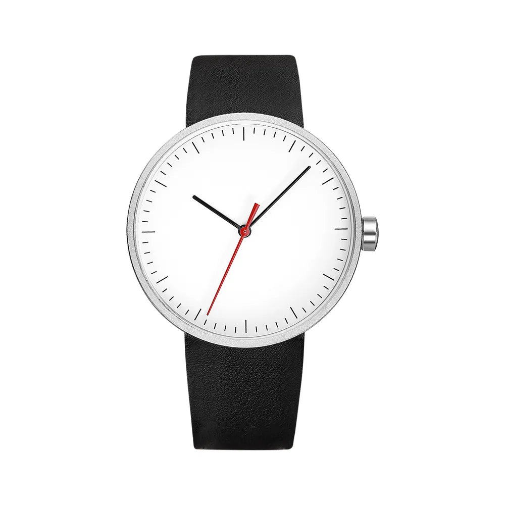 UTHAI Watch Men Simple Trendy Sports Couple's Watches Leather Strap Student Women's Fashion Quartz Wristwatches