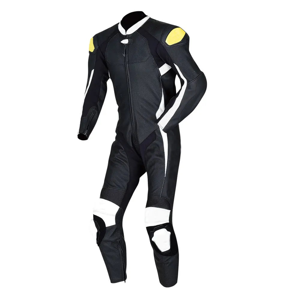 Men’s Motorcycle Leather Biker Suit – High-Quality Outdoor Sports Motorbike Racing Gear and Protective Riding Equipment