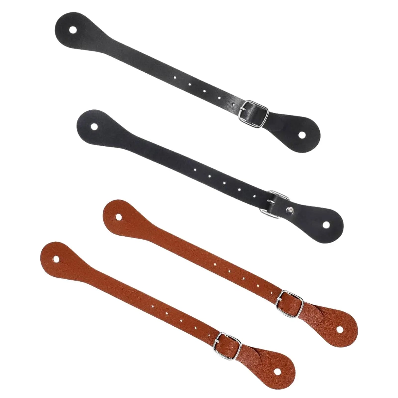 2 Pack Durable Equestrian Adjustable British Boot Straps Premium Women Men Spur Straps for Horse Riding Accessories