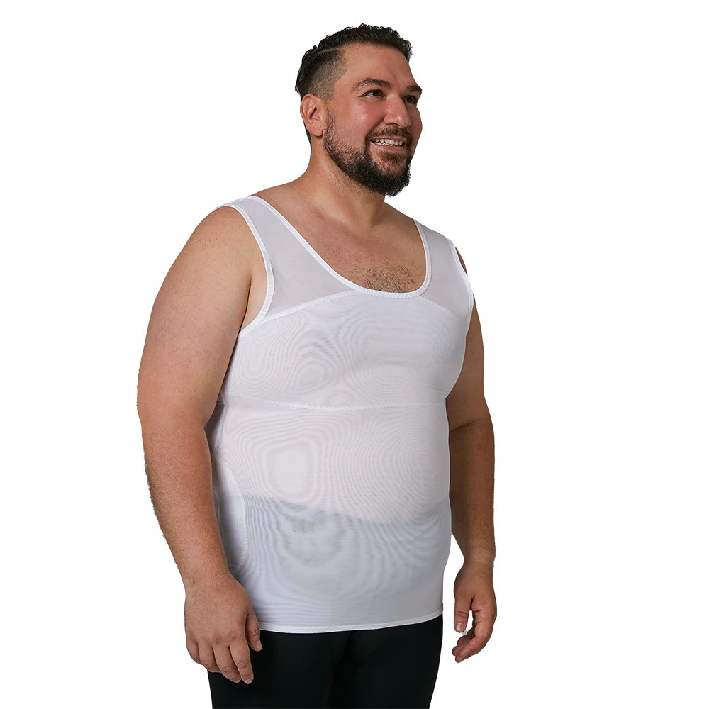 Men's Shapewear Compression Shirt,Gynecomastia Tummy Control Tank Top,Breathable Body Shaper For Men Slimming Undershirt