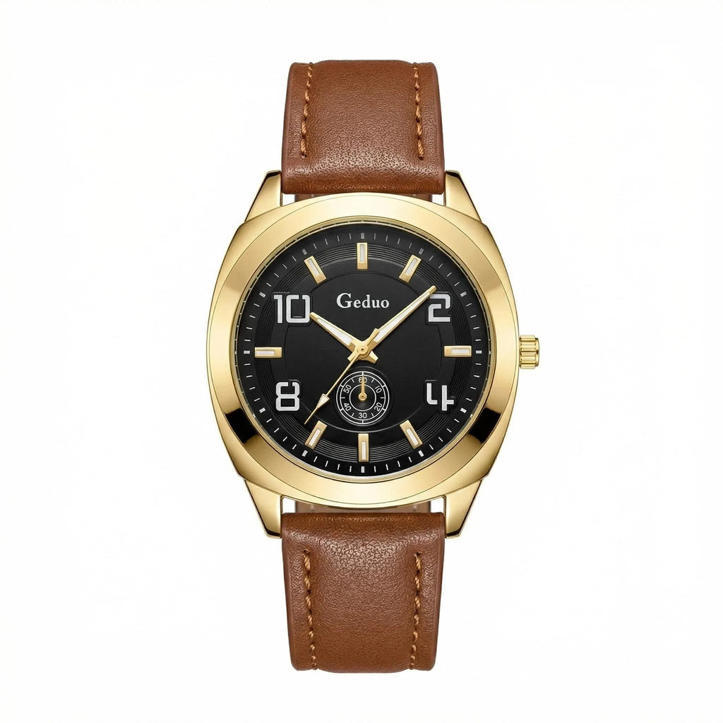 Men's Casual Quartz Watch 2026 New Arrival Fashionable Leather Strap High Quality Wristwatch for Men