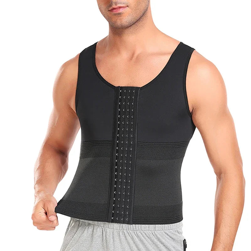 Be-In-Shape Men Slimming Body Shaper Waist Trainer Vest Tummy Control Shapewear Compression Shirts Abdomen Slim Corset Underwear