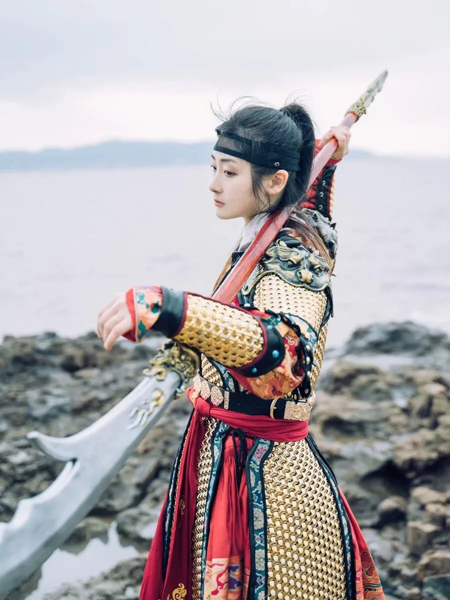 Real Armor Women Ming Dynasty Upright Stainless Steel Armour Medieval Warrior Outfit Unisex Practice Battle Gear Real Armor Men