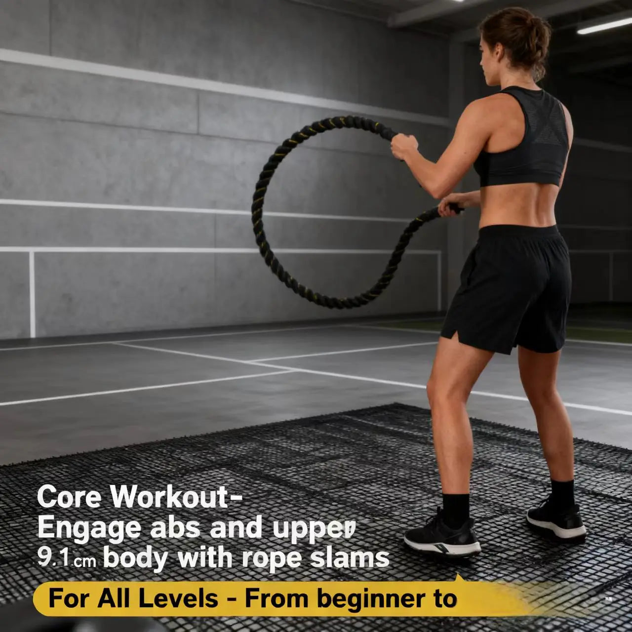 Polyester Wear-Resistant Battle Rope 3/9/12/15m Unisex Strength Whip Training Rope
