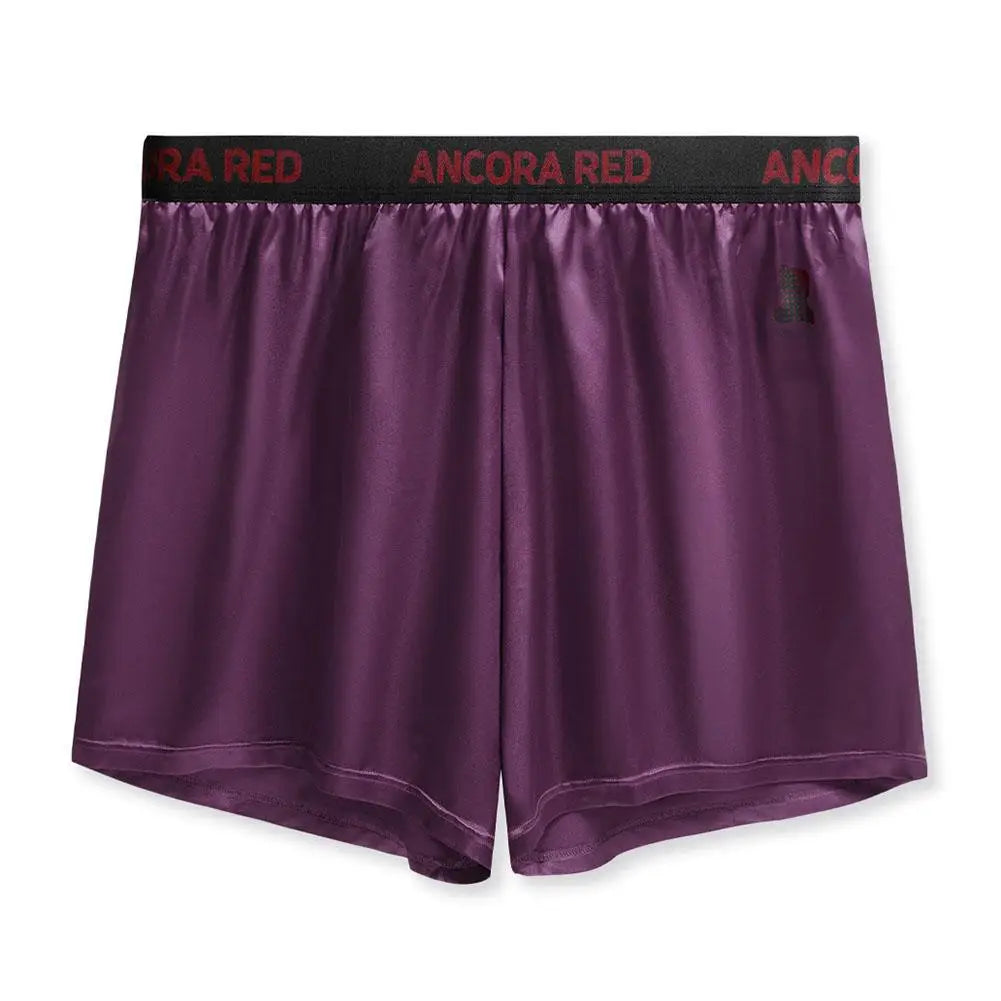 1pc Men Solid Color Ice Silk Boxer Shorts  Breathable U Shape Pouch Underwear L-3XL Large Size Underpant Sexy Trunks