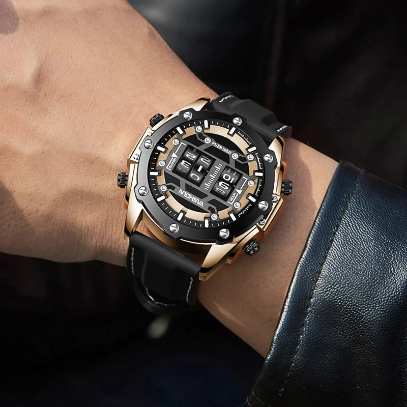 Creative Watche Digital Quartz Watch Men Luxury Waterproof Wristwatch Male Silicone Strap Military Versatile Wristwatch